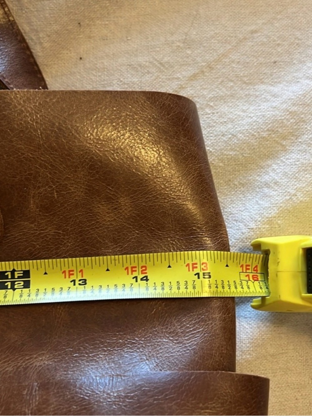 Le Papillon Brown Distressed Leather Tote - Picture 6 of 9